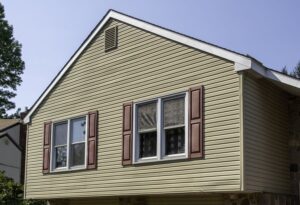 Vinyl siding on a home
